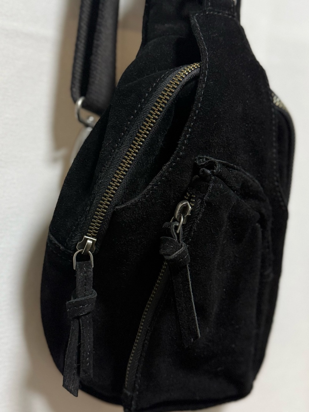 Free People Black Suede Sling Bag - Picture 4 of 5
